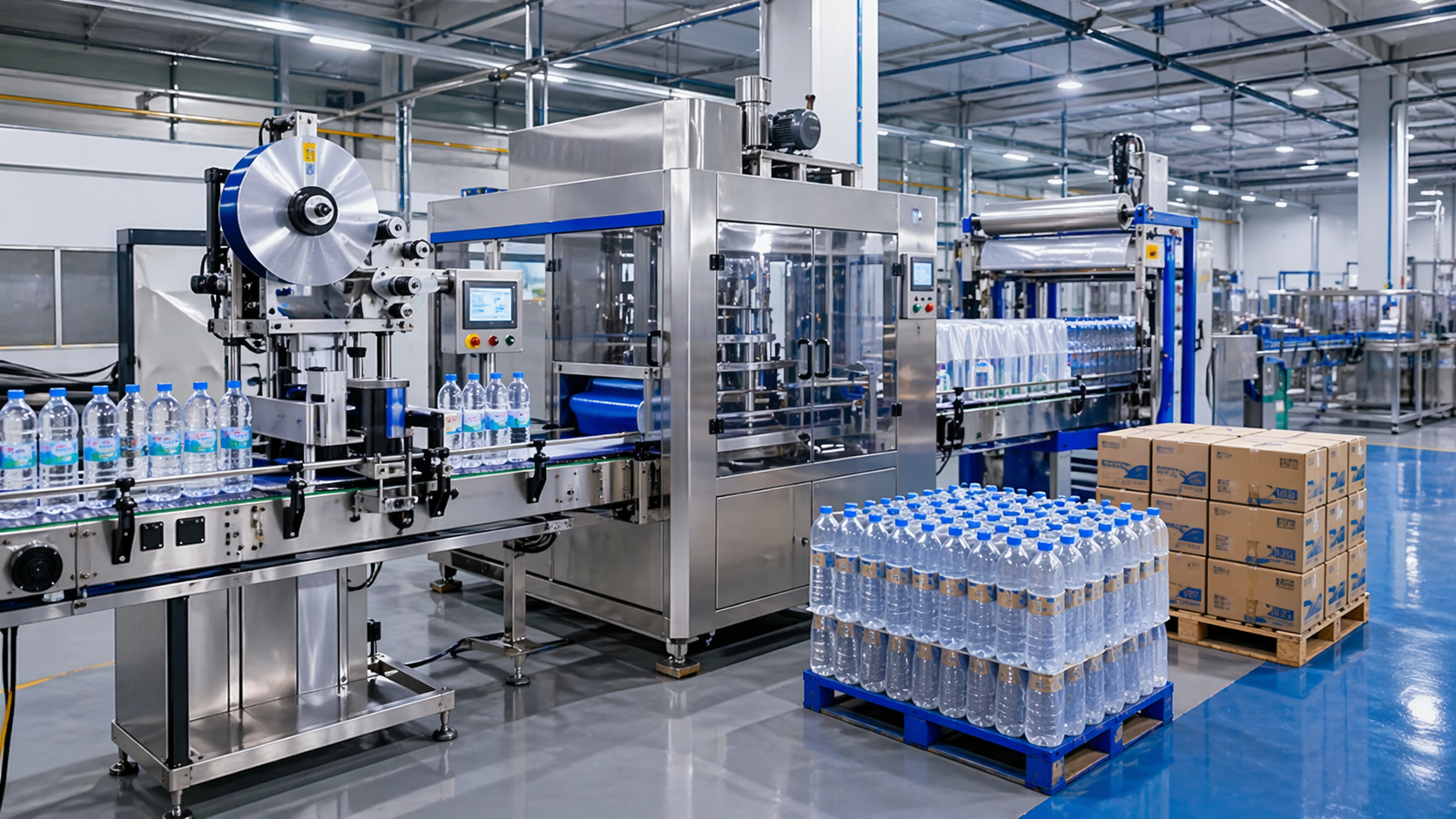 Automated packaging system for beverage line