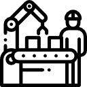 Production and delivery coordination icon