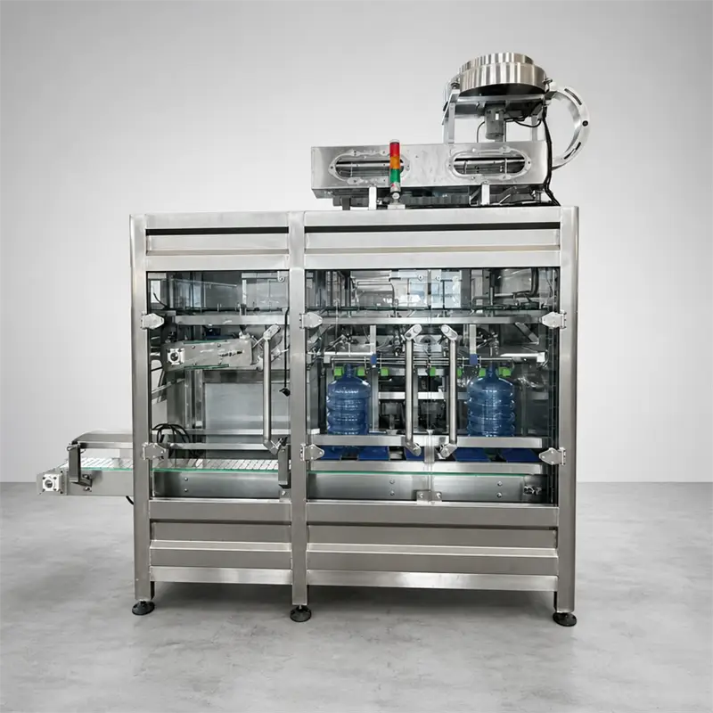 Efficient Fully Automatic 600BPH5-Gallon Rinsing and Filling Machine for Water Bottles